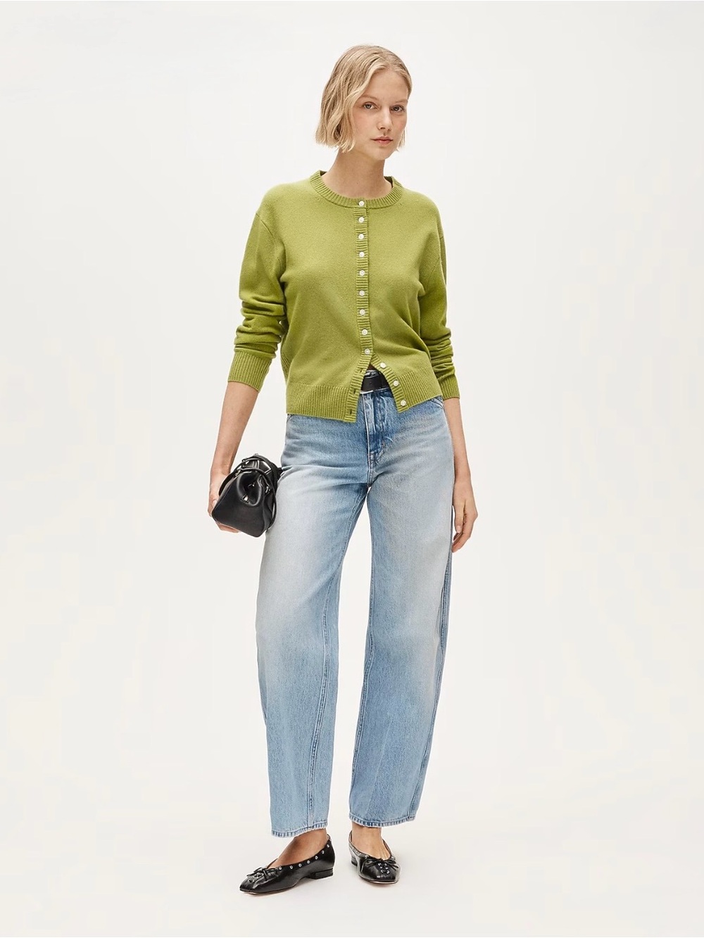 NWT J. CREW Women's Perfect Cashmere Cardigan August Peridot Size Extra Small XS - Picture 15 of 16